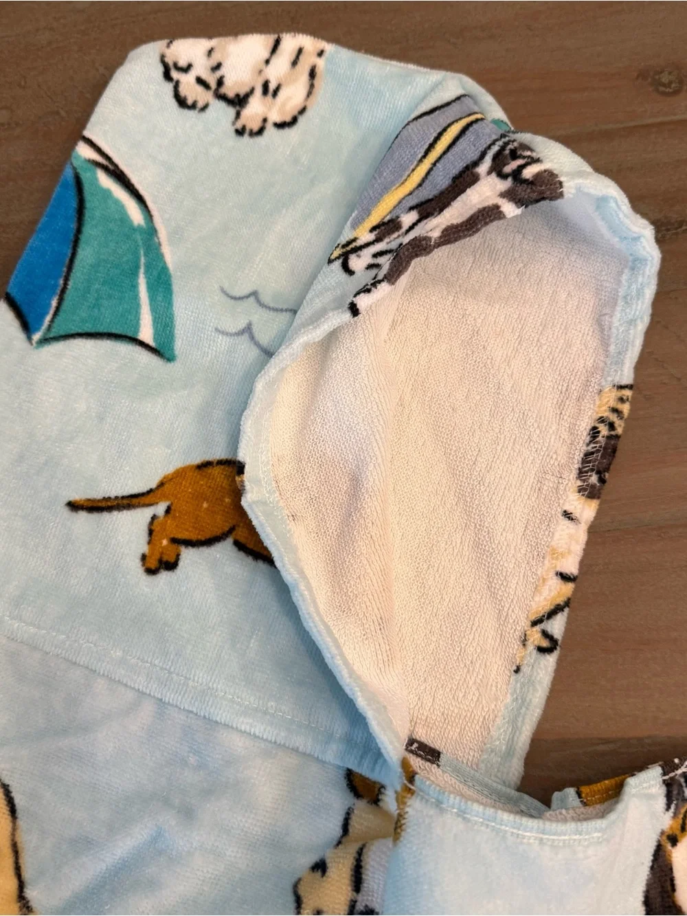 Harbor Home Kids Set Of 2 Hooded Beach Bath Towel Dogs New 100% Cotton Dog theme